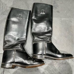 Marlborough made in England black leather riding equestrian kneehigh boots sz 6